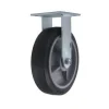 8" Black Performa Rubber Rigid Caster