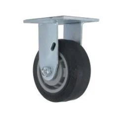 5" Black Performa Rubber Rigid Caster