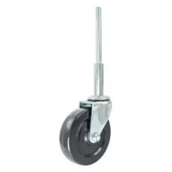 3" Black Rubber Ladder Stem Caster
