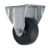 3" Black Rubber Rigid Caster