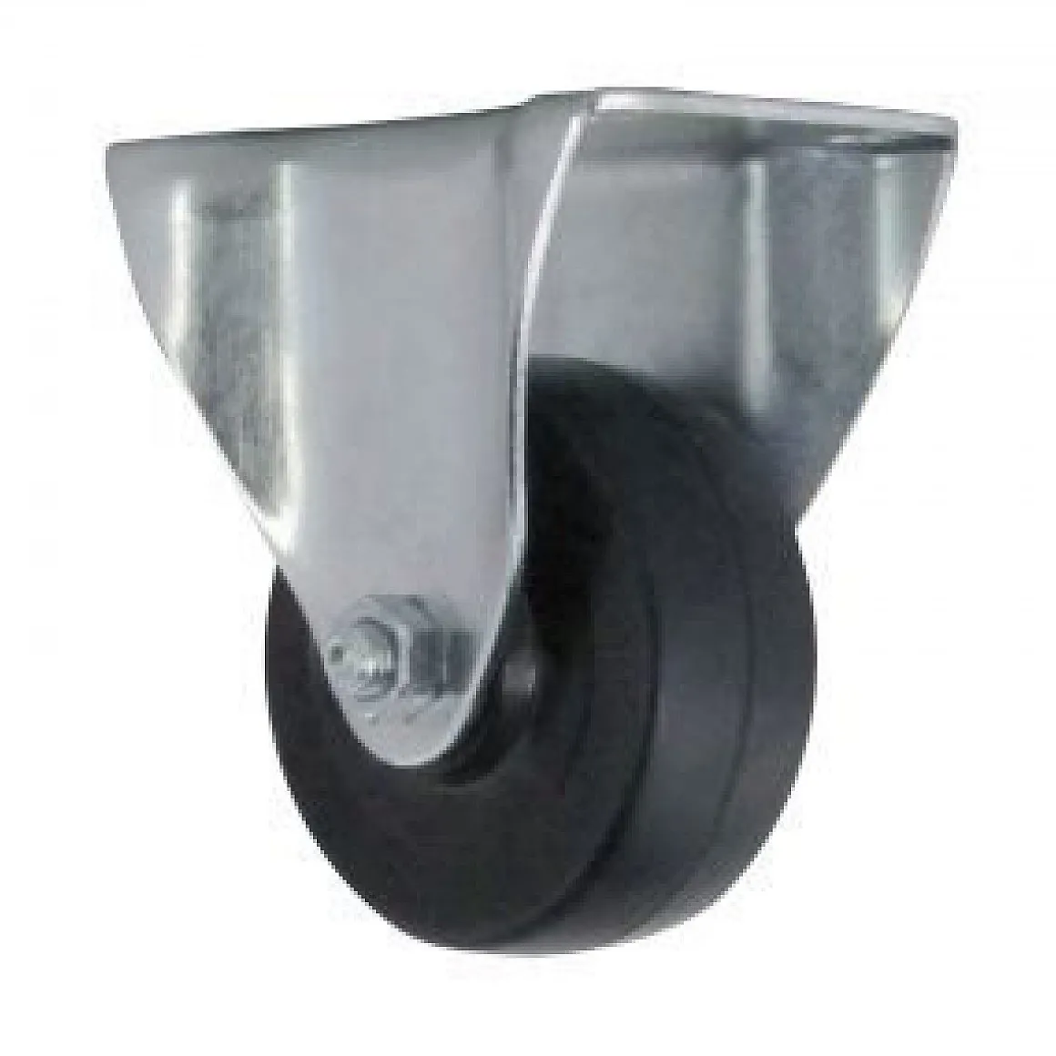 3" Black Rubber Rigid Caster