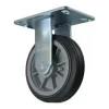 6" Black Rubber Rigid Caster