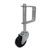 3" Black Rubber Spring-Loaded Gate Caster