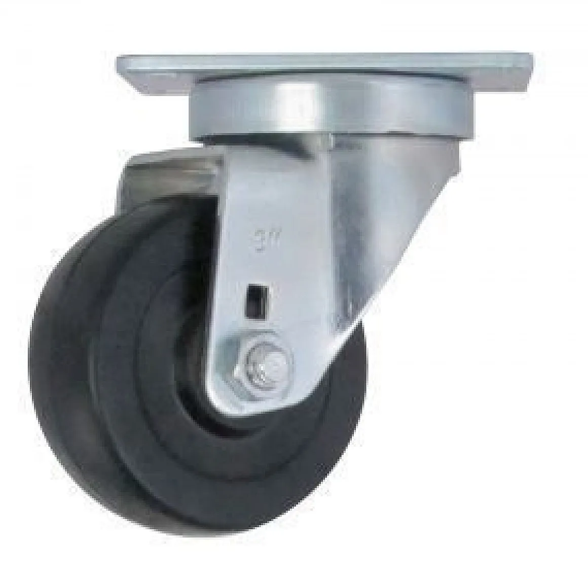3" Black Rubber Swivel Caster