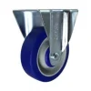4" Blue Thermoplastic Rubber Rigid Caster