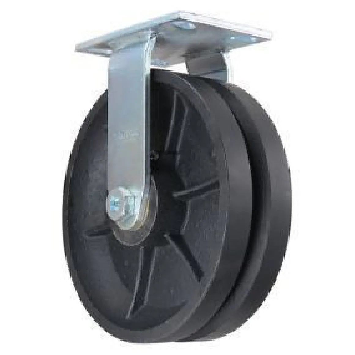 10" Cast Iron V-Groove Rigid Caster