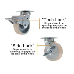4" CC Apex Kingpinless Swivel Caster w/ Extended Swivel Lead