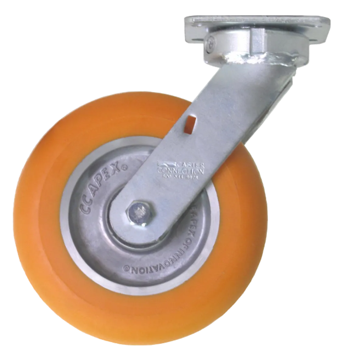 8" CC Apex Kingpinless Swivel Caster with Extended Swivel Lead