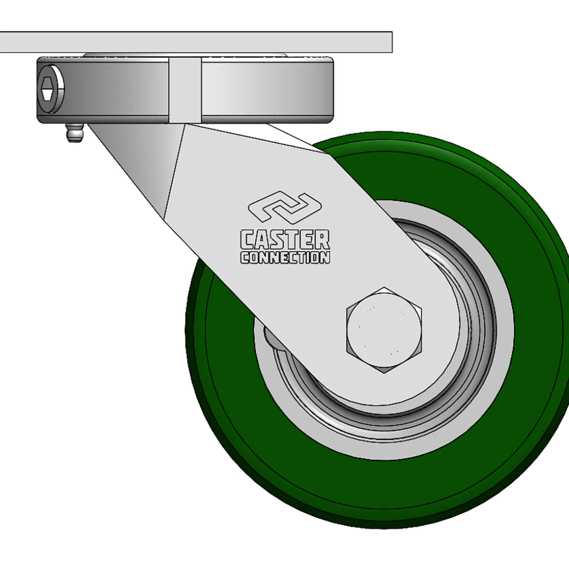 6" CC Dynamo 70D Heavy Duty Kingpinless Swivel Caster
