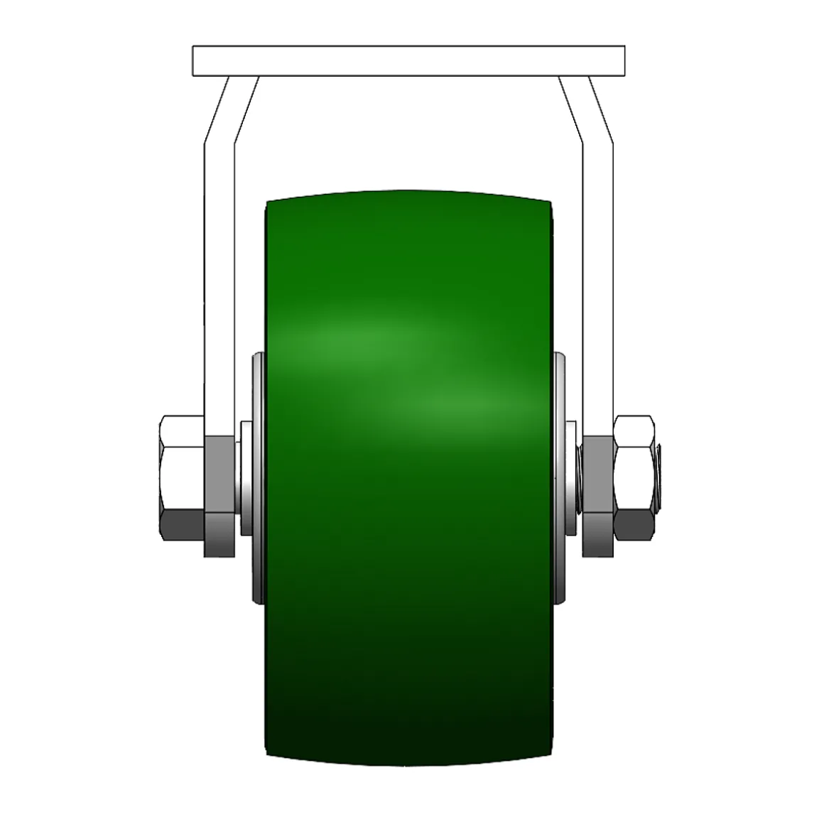 6" CC Dynamo 70D Heavy Duty Rigid Caster