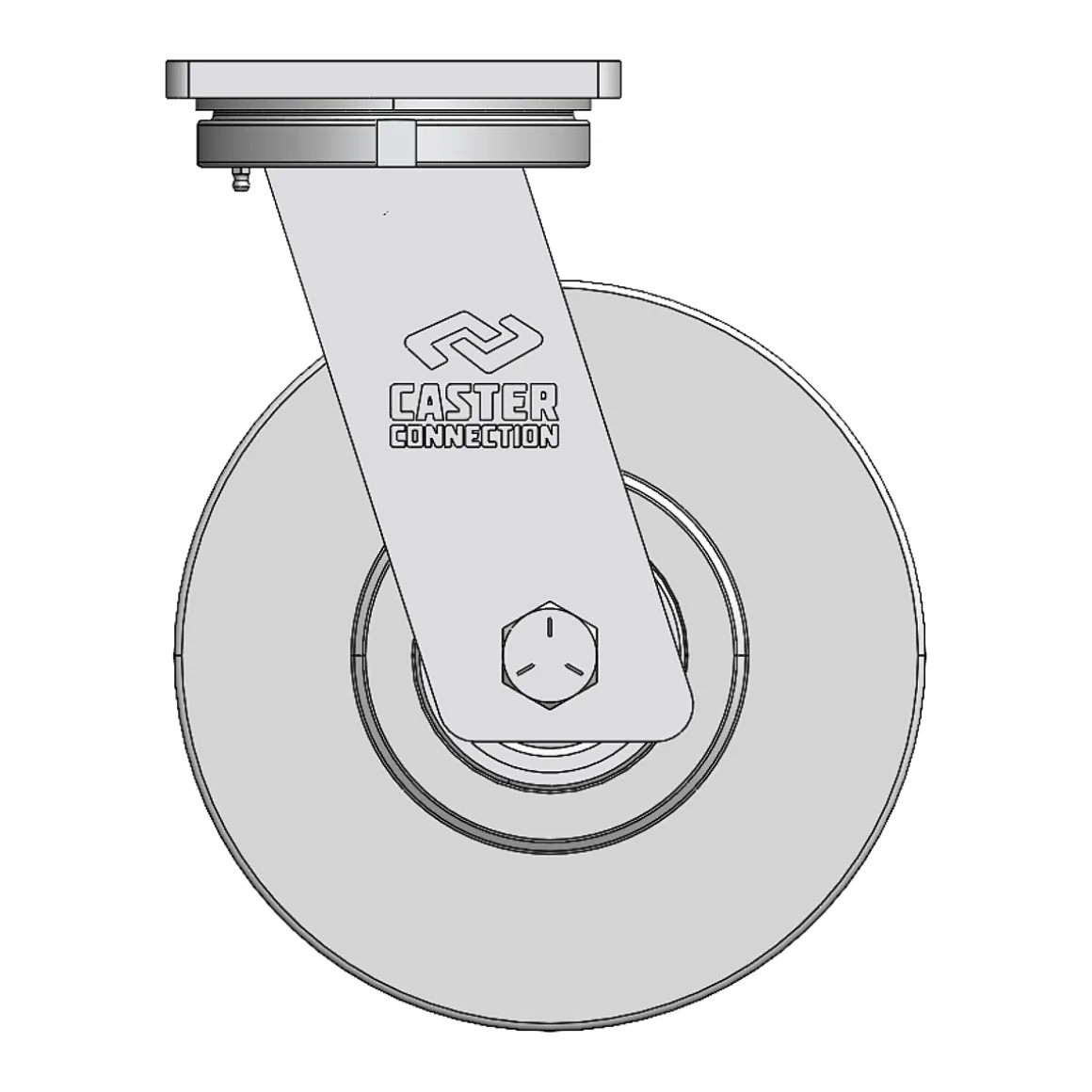 12" CC Juggernaut Cast Nylon Forged Kingpin Swivel Caster