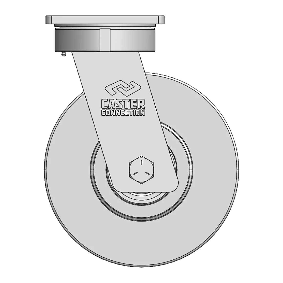 12" CC Juggernaut Cast Nylon Kingpinless Swivel Caster