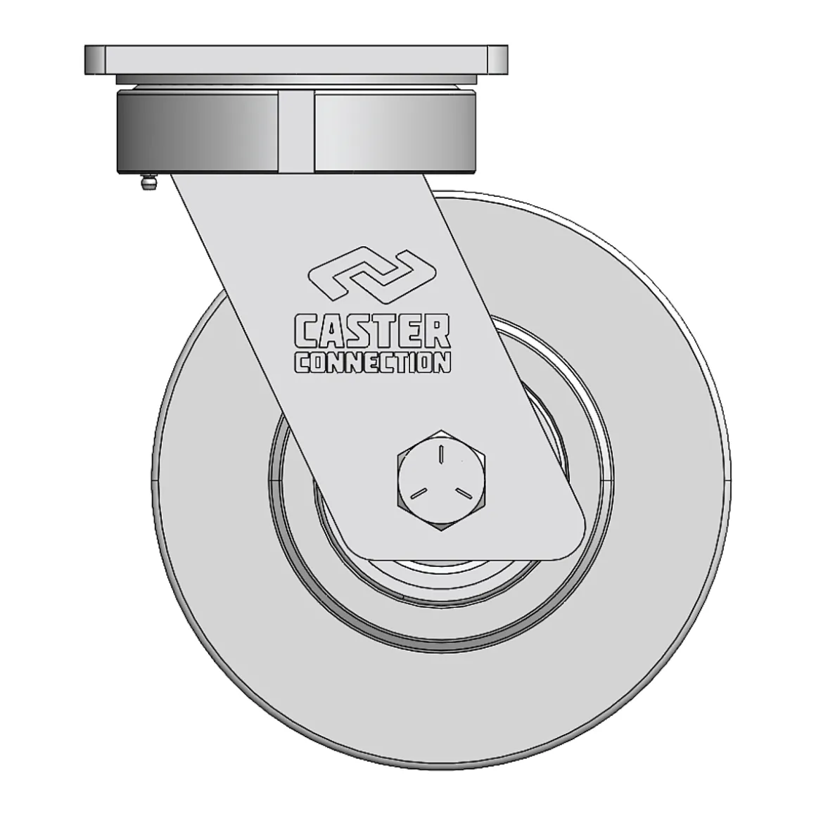 10" CC Juggernaut Cast Nylon Kingpinless Swivel Caster