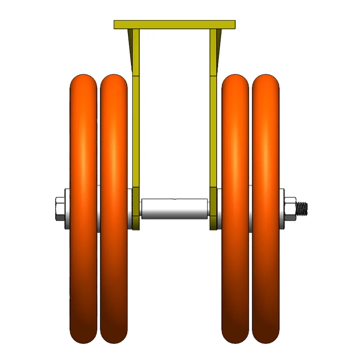 10" CC Nexus Heavy Duty Outrigger-Style Rigid Caster