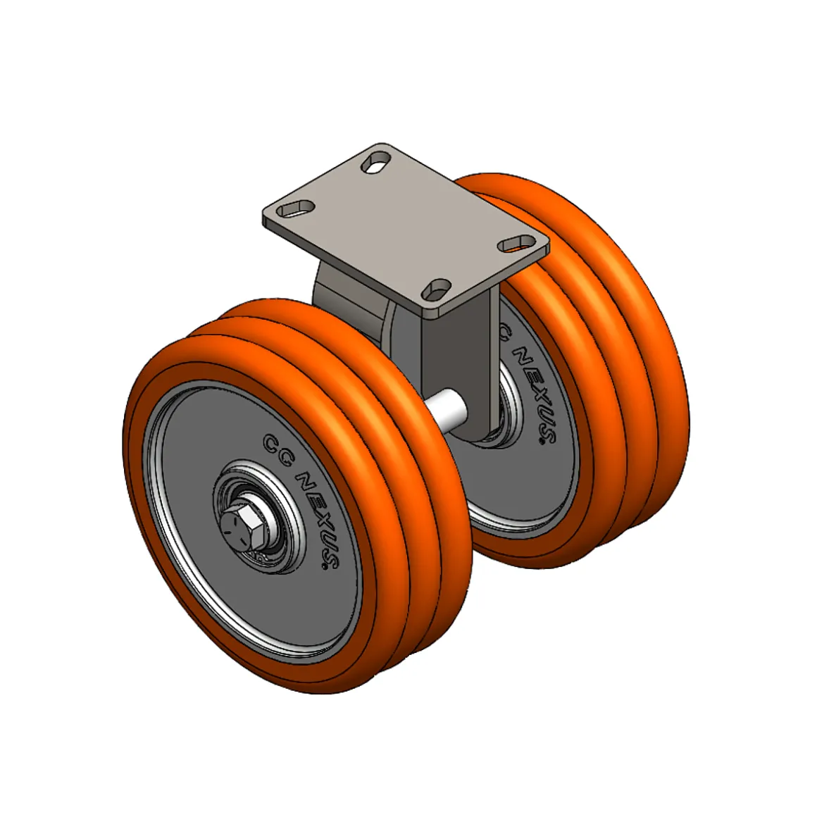 10" CC Nexus Heavy Duty Outrigger-Style Rigid Caster