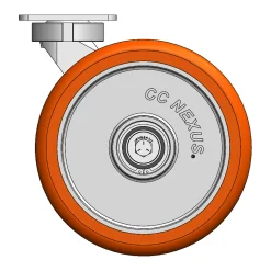 10" CC Nexus Kingpinless Outrigger-Style Swivel Caster with Extended Swivel Lead