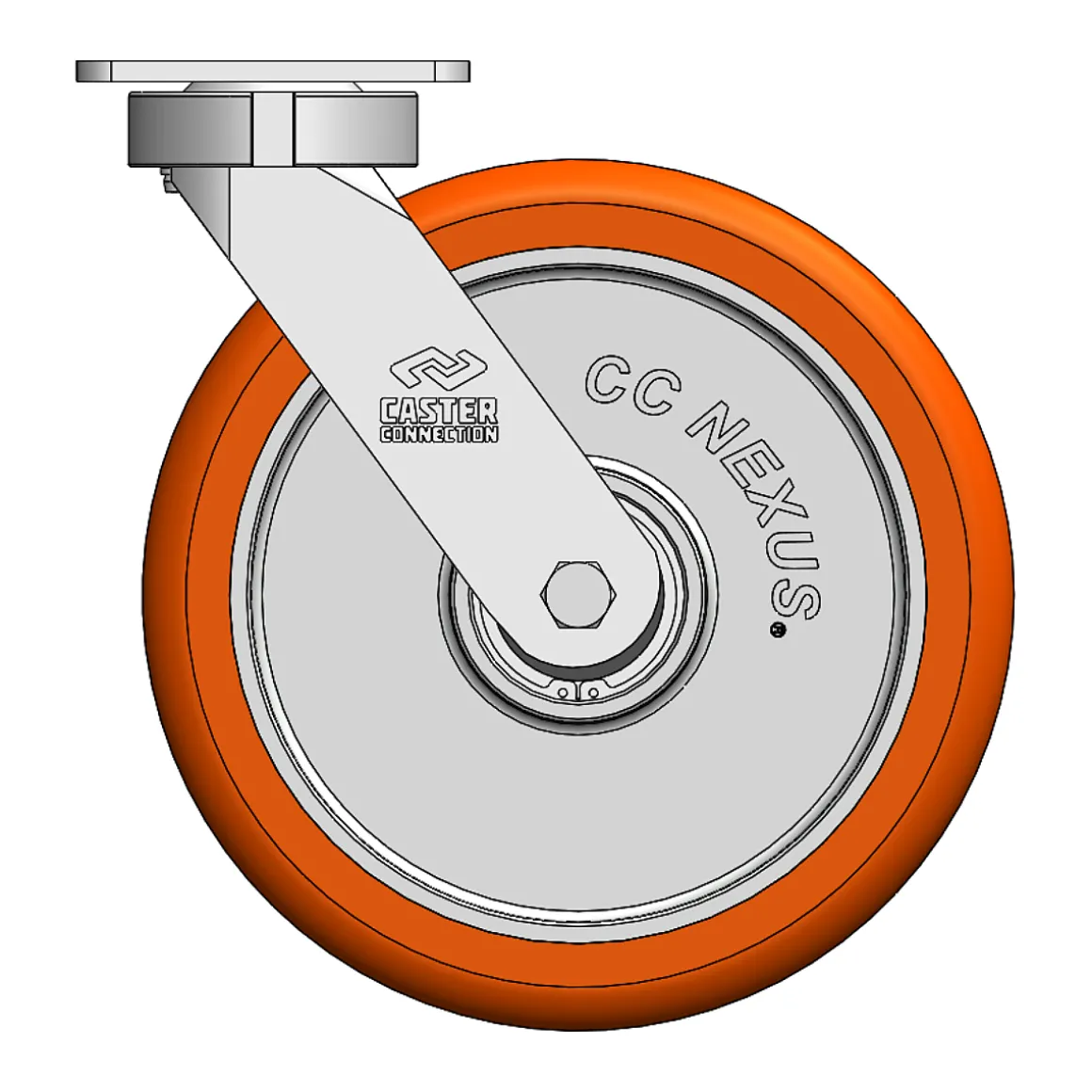 10" CC Nexus Kingpinless Swivel Caster with Extended Swivel Lead