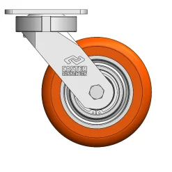 6" CC Nexus Kingpinless Swivel Caster with Extended Swivel Lead