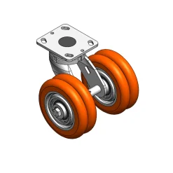6" CC Nexus Maintenance-Free Outrigger-Style Swivel Caster with Extended Swivel Lead