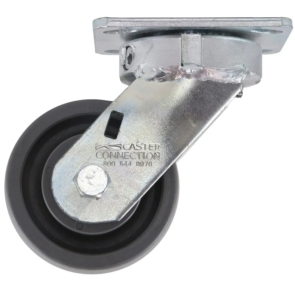 4" CC Nylex Kingpinless Swivel Caster with Extended Swivel Lead