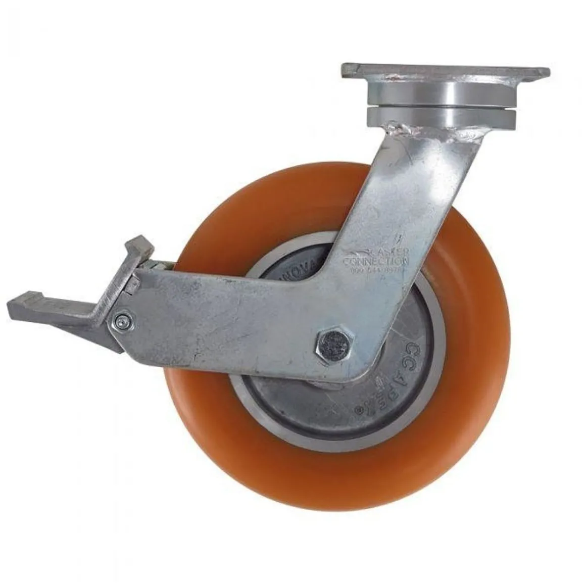 8" CC Peak Maintenance-Free Swivel CC Apex Caster w/ Built-In Brake