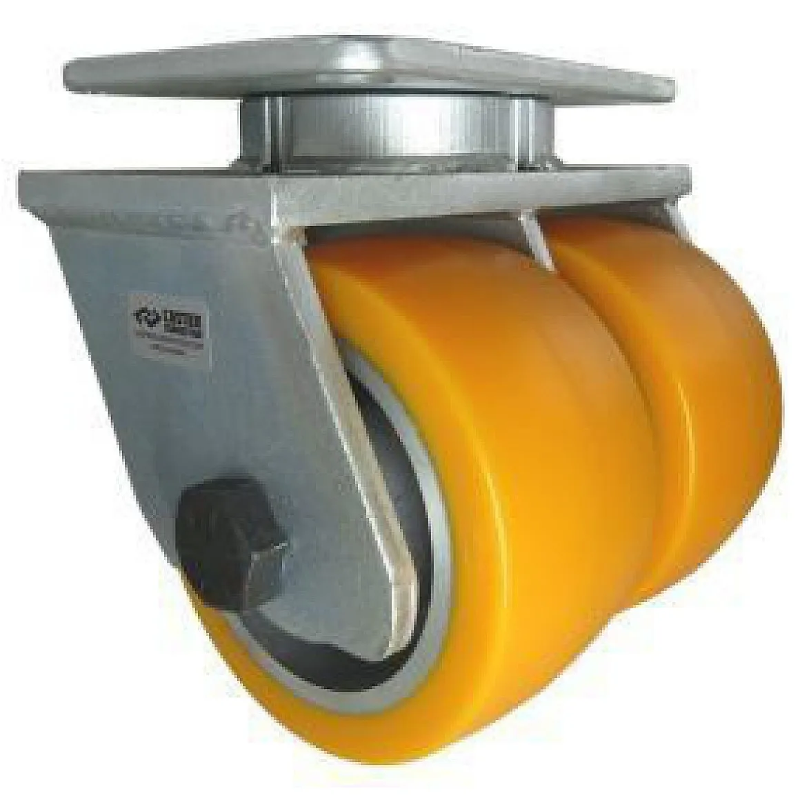 6" CC Stout Dual-Wheel Kingpinless Swivel Caster