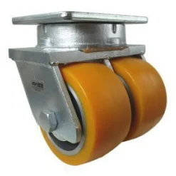 6" CC Stout Dual-Wheel Kingpinless Swivel Caster