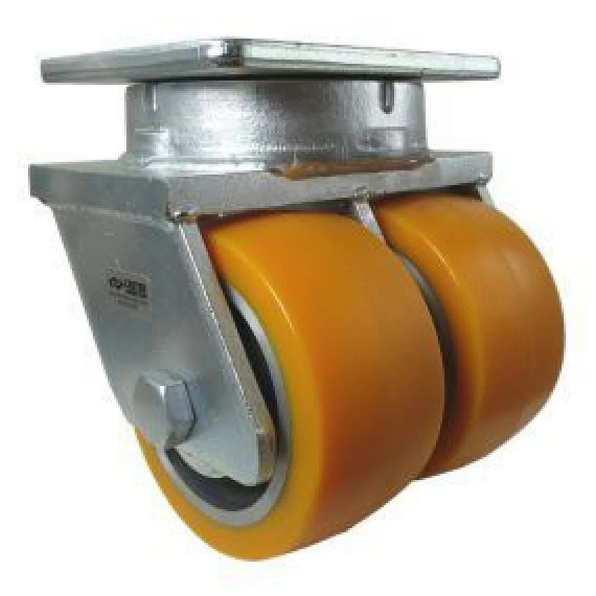 6" CC Stout Dual-Wheel Kingpinless Swivel Caster