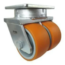6" CC Stout HD Dual-Wheel Kingpinless Swivel Caster