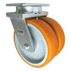 8" CC Stout HD Dual-Wheel Kingpinless Swivel Caster