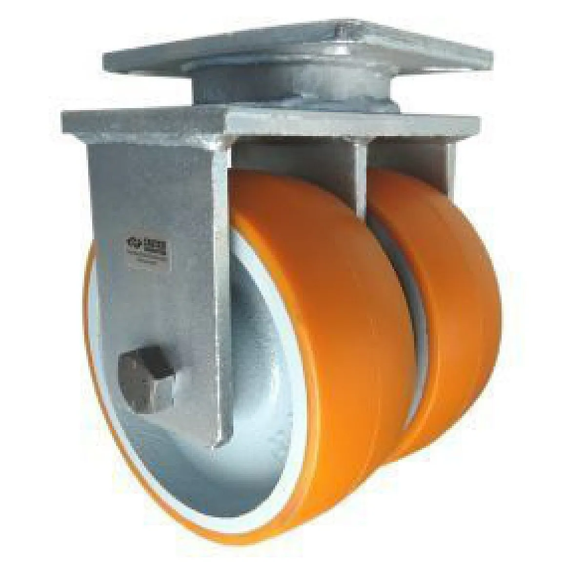 8" CC Stout HD Dual-Wheel Rigid Caster