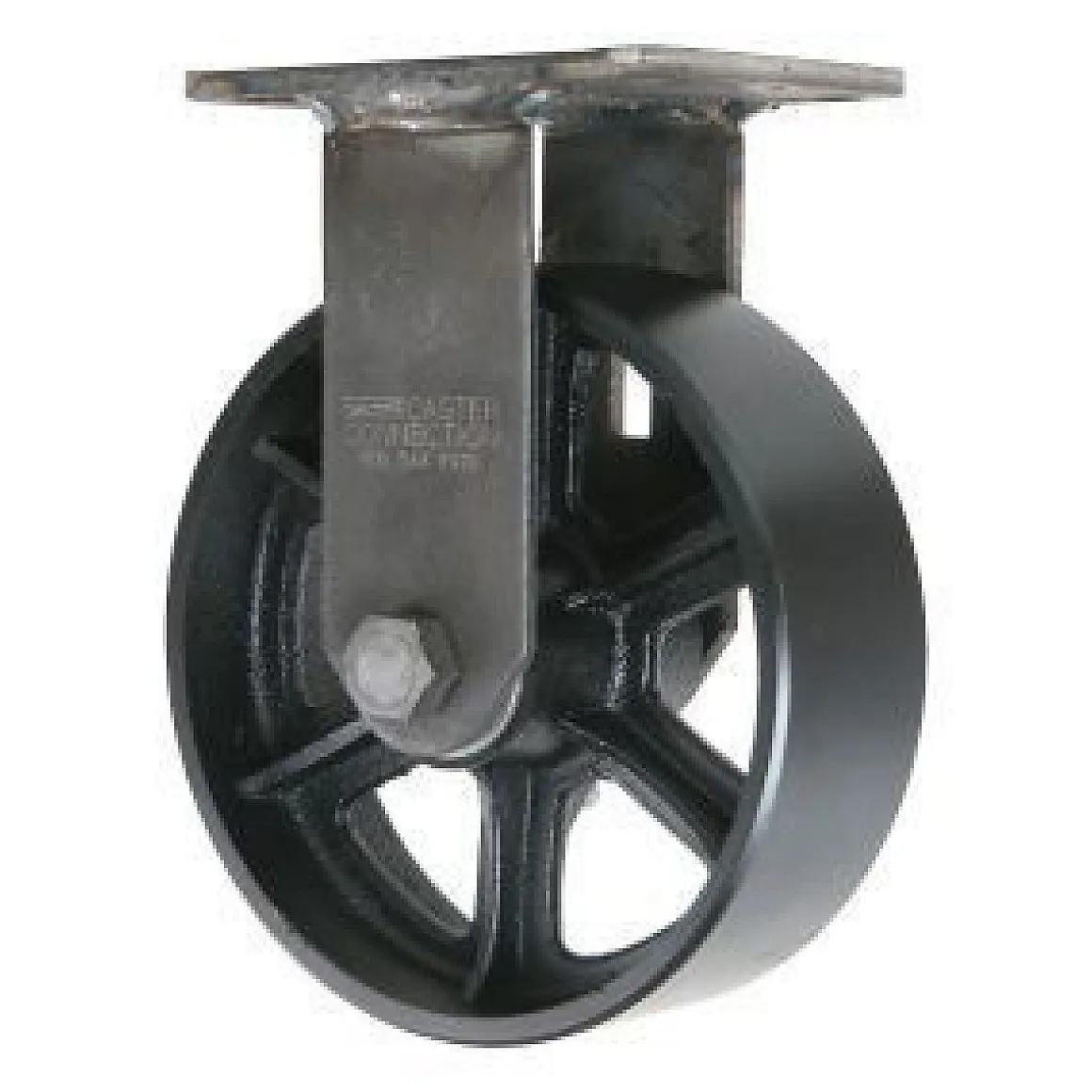 6" CC Vintage Black Cast Iron Rigid Caster