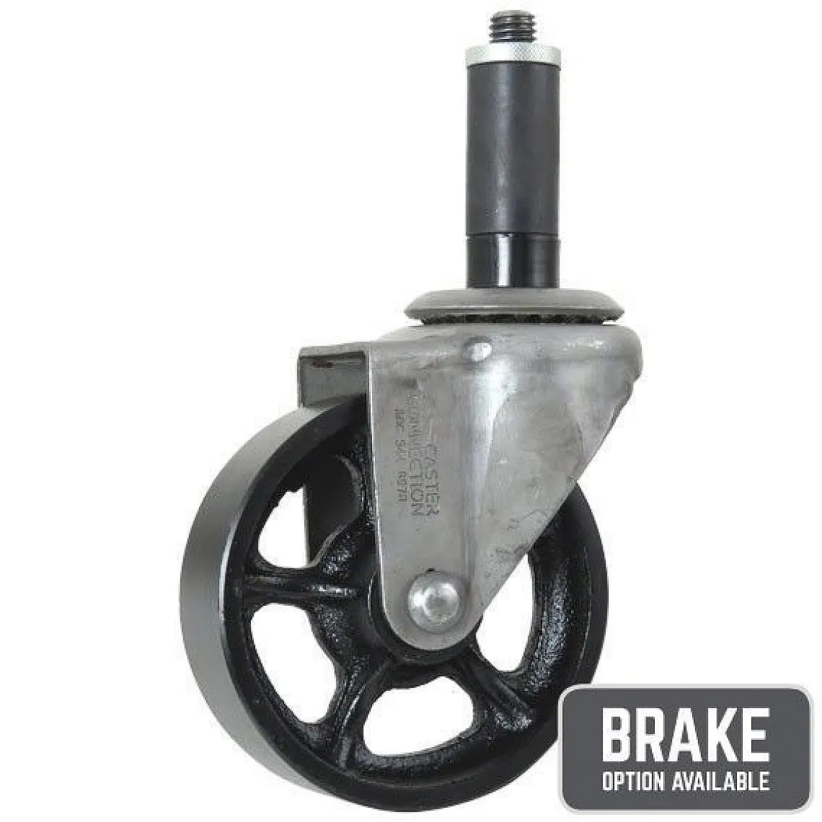 4" CC Vintage Black Cast Iron Swivel Caster