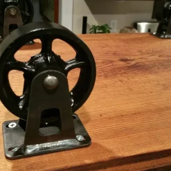 4" CC Vintage Non-Marking Black Polyurethane Tread Rigid Caster