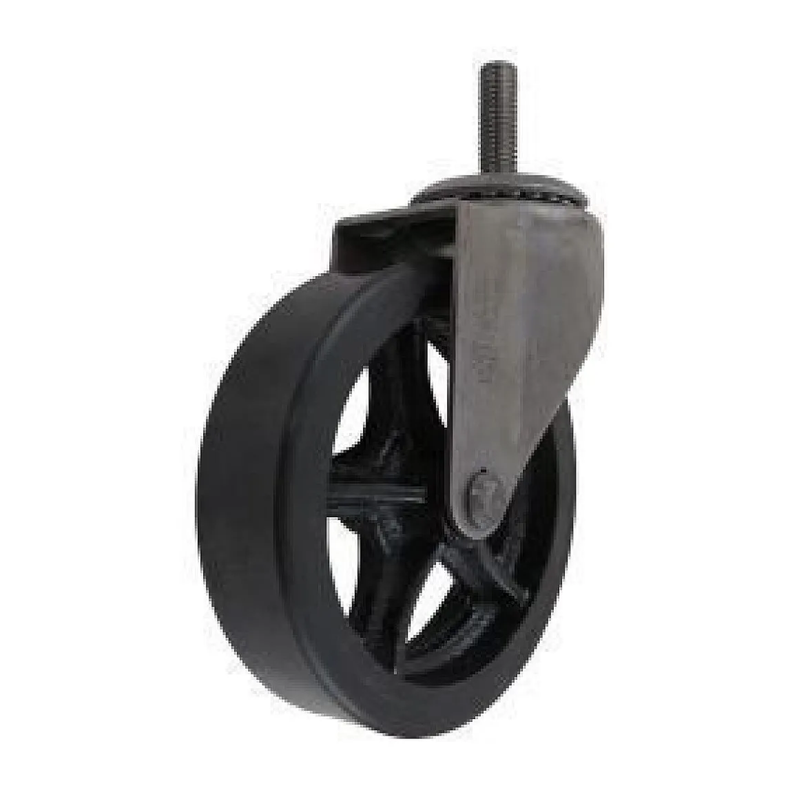 5" CC Vintage Non-Marking Black Polyurethane Tread Swivel Caster