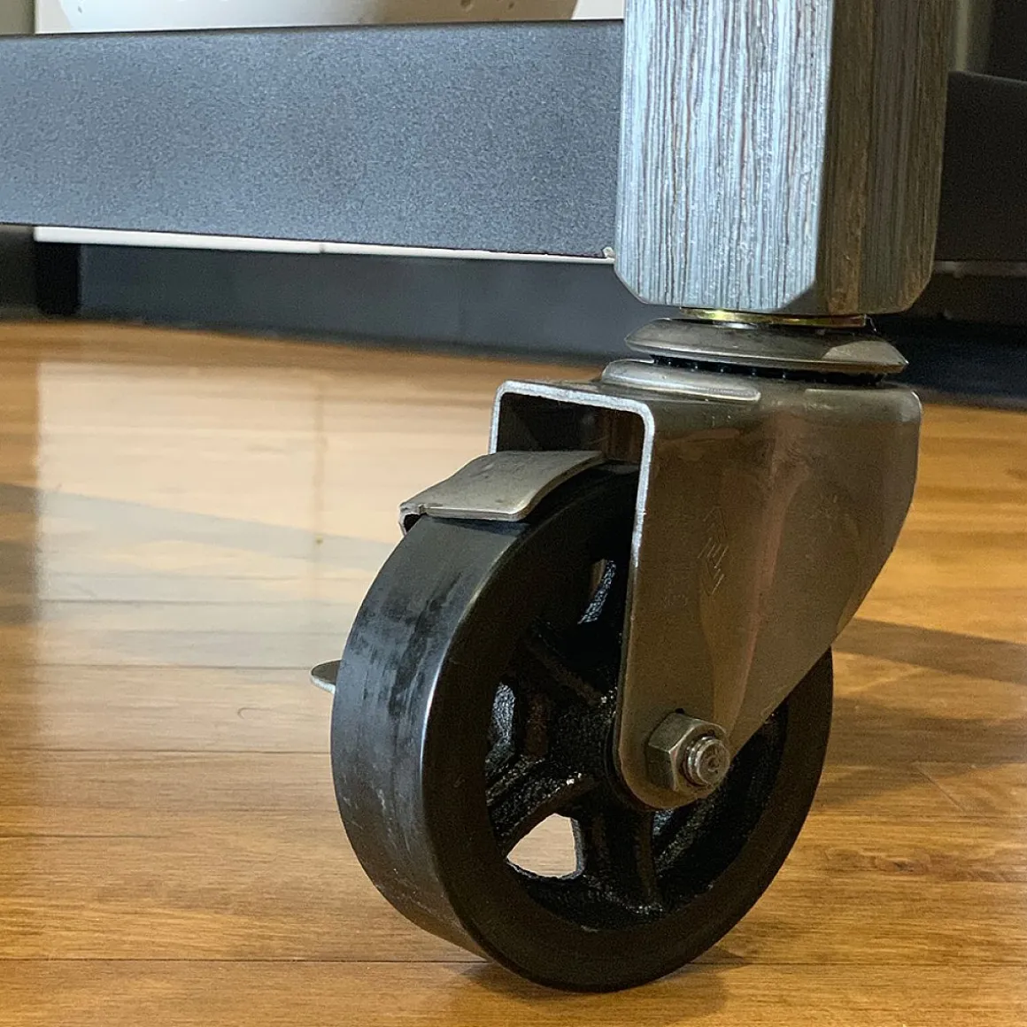 5" CC Vintage Non-Marking Black Polyurethane Tread Swivel Caster