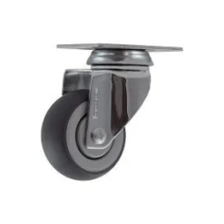 3" Chrome-Plated Thermoplastic Rubber Swivel Caster