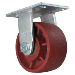 6" Crown-Tread Ductile Steel Rigid Caster