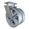 12" Dual-Wheel Cast Iron Kingpinless Swivel Caster