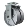10" Dual-Wheel Cast Iron Rigid Caster