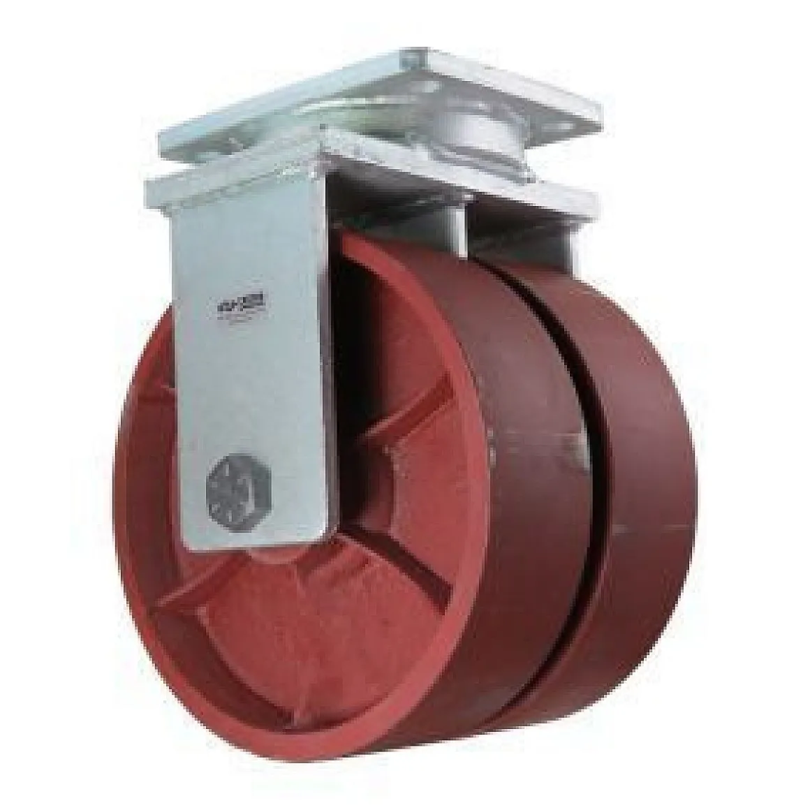 10" Dual-Wheel Ductile Steel Rigid Caster