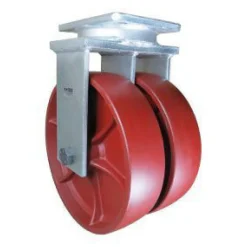 12" Dual-Wheel Ductile Steel Rigid Caster