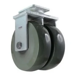 10" Dual-Wheel Elastomer Rigid Caster