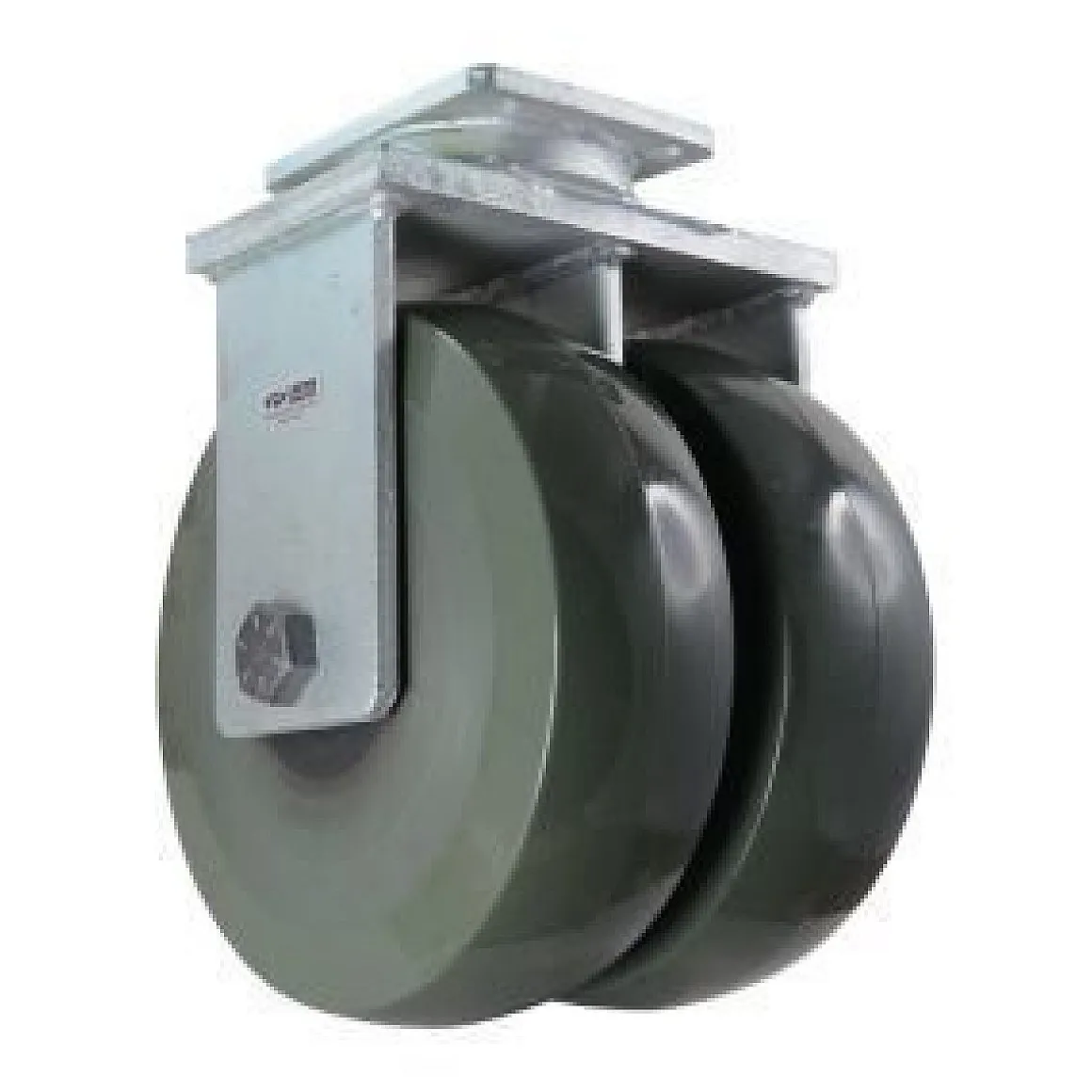 10" Dual-Wheel Elastomer Rigid Caster