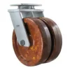 12" Dual-Wheel High-Temp Epoxy Kingpinless Swivel Caster