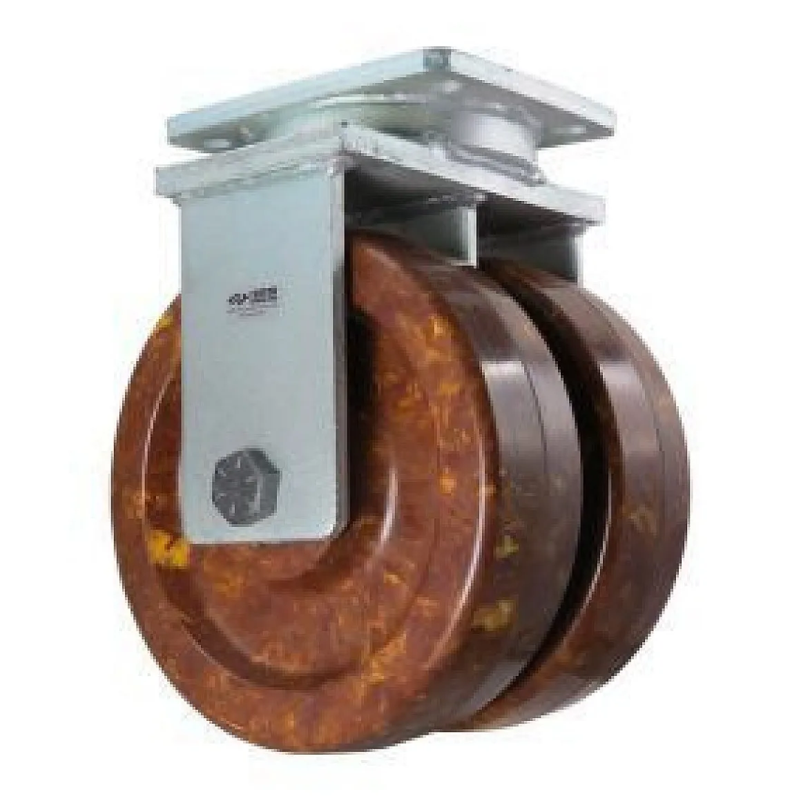 10" Dual-Wheel High-Temp Epoxy Rigid Caster