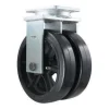 12" Dual-Wheel Mold-On Rubber Rigid Caster