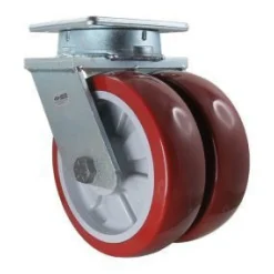 10" Dual-Wheel Polyurethane Kingpinless Swivel Caster