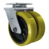 10" Dual-Wheel Polyurethane Kingpinless Swivel Caster