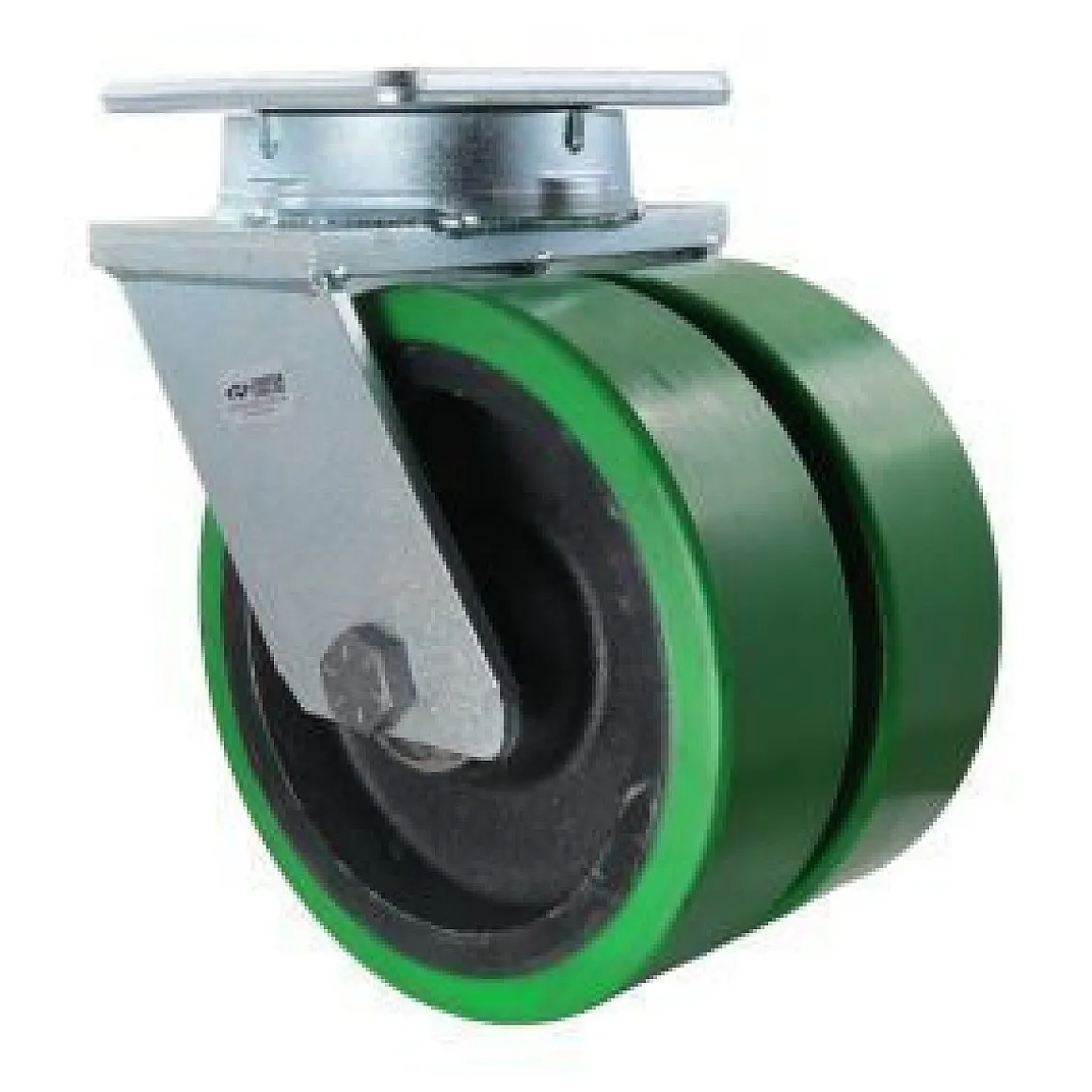 10" Dual-Wheel Polyurethane Kingpinless Swivel Caster